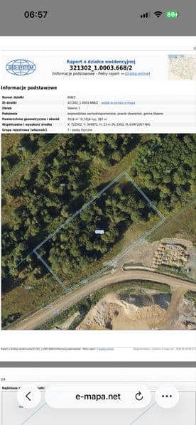 Działka przemysłowa - Sławno ul. Polanowska