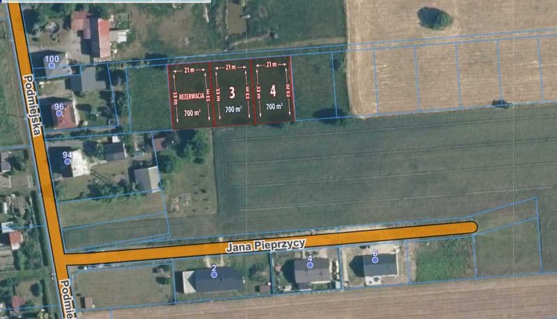 Działki budowlane o pow. 701 m2 / Lubliniec, ul. Podmiejska