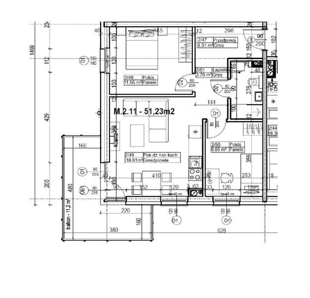 APARTAMENTY RONDO JUŻ W SPRZEDAŻY ! Atrakcyjne mieszkanie 51,23m²