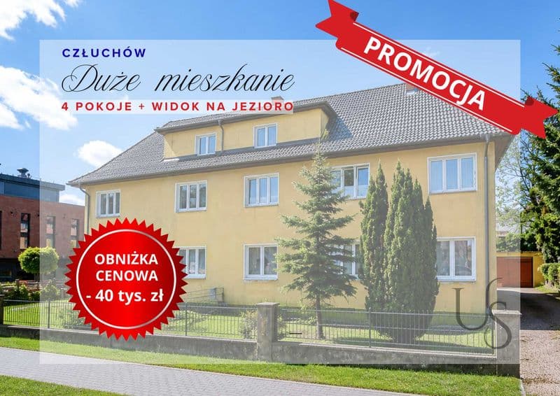 Duże i wygodne MIESZKANIE z widokiem na jezioro. 1 piętro + Ogródek