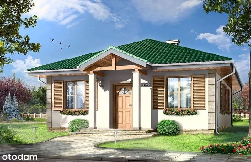 Nowy Dom 105m² Balcerów – przy lesie, 500m do zalewu | Stan Surowy.