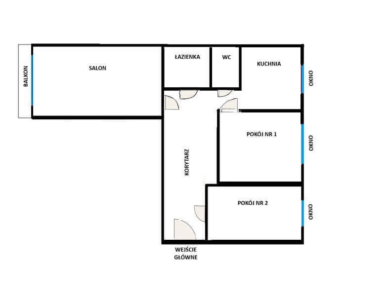 Przestronne mieszkanie 61 m² z pięknym widokiem ul. Korfantego Mysłowice
