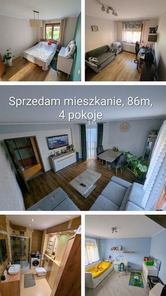 Sprzedam mieszkanie 86m, 4 pokoje