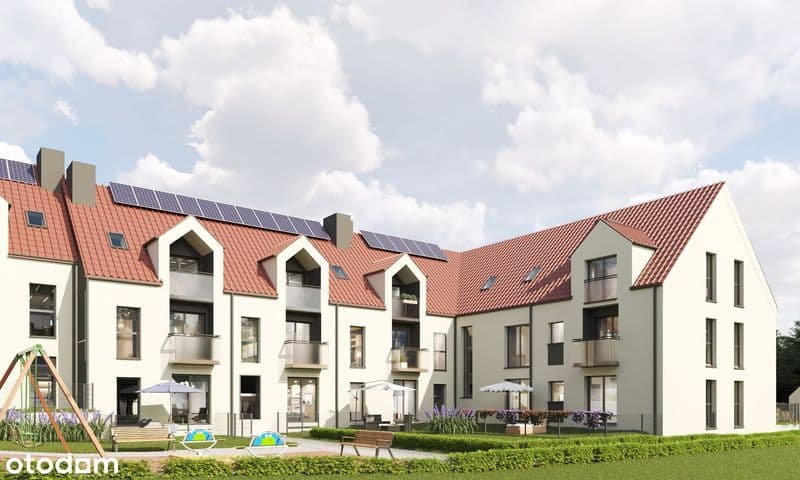 Mieszkanie  A/0/1 - 2 pokojowe o powierzchni 45 m2 z ogródkiem