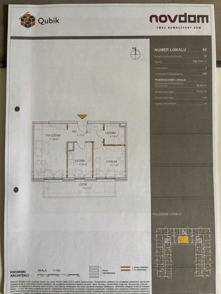 Sprzedam mieszkanie 46,64 m² + miejsce parkingowe - Osiedle QUBIK, Ciechanów