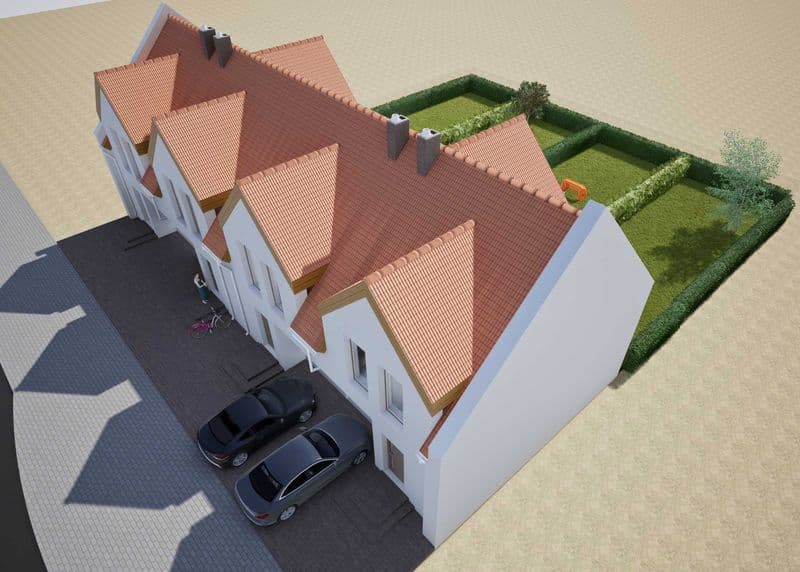 Sprzedam 4 domki w zabudowie szeregowej 77 m2  w cenie  ogród 107 m2