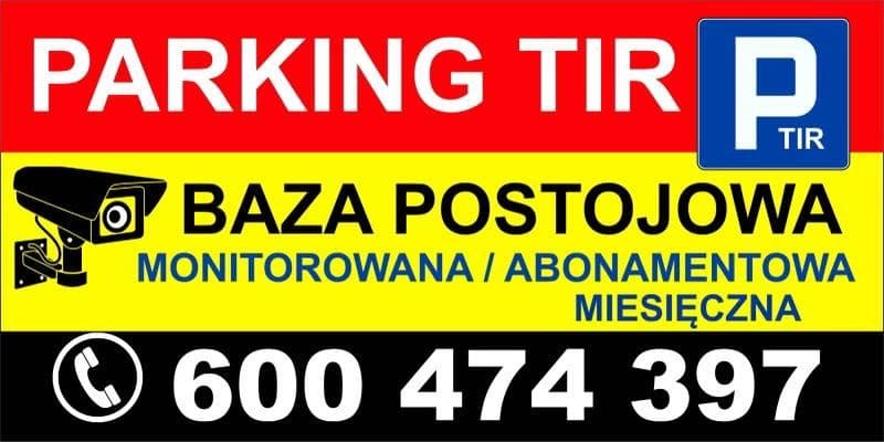 Parking TIR Ciechanów – miejsca postojowe, monitoring 24h,