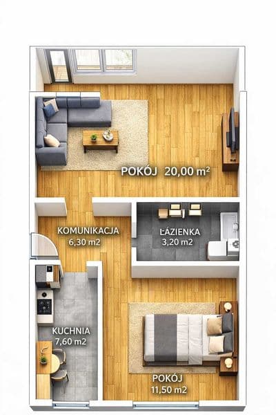 2 pokoje z balkonem | Żyrardów, ul. Nietrzebki | 4 piętro | do remontu