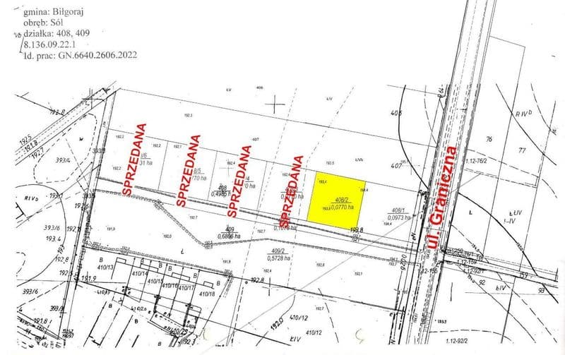 Działka budowlana Biłgoraj ul. Graniczna - 770 m2