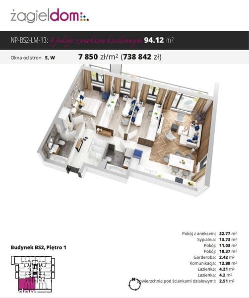 Niwa Park etap II | nowe mieszkanie BS2 13