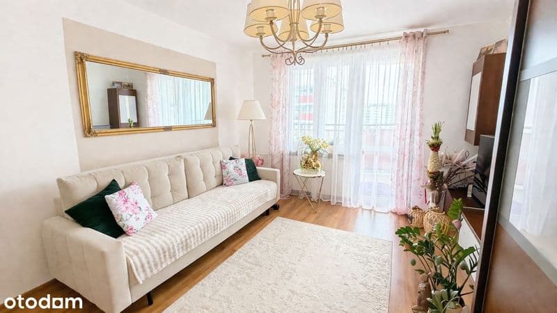 Na sprzedaż 2-pokojowe mieszkanie 46,8 m² z dużym balkonem