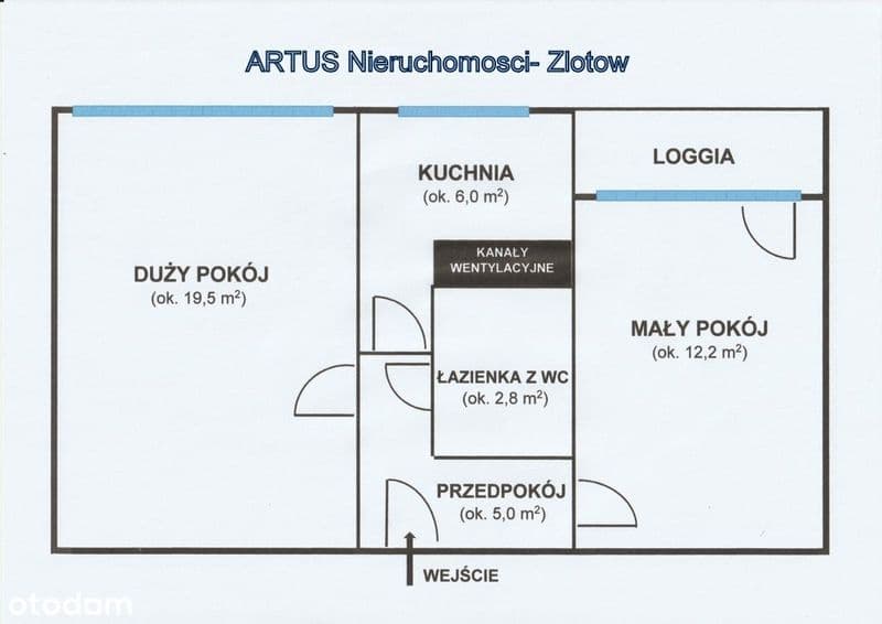 Mieszkanie 2-pok., przy parku - Złotów (centrum)