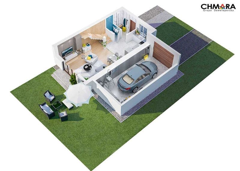 ENERGOOSZCZĘDNY DOM 90m² z ogrodem, 25 min do centrum Gdańska