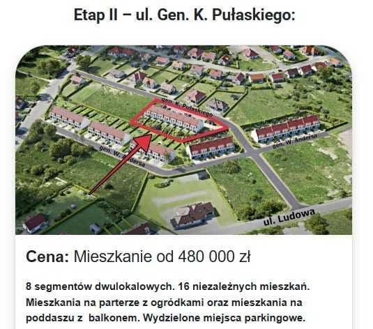 Mieszkanie w zabudowie szeregowej Biskupiec, NOWA INWESTYCJA, poddasze