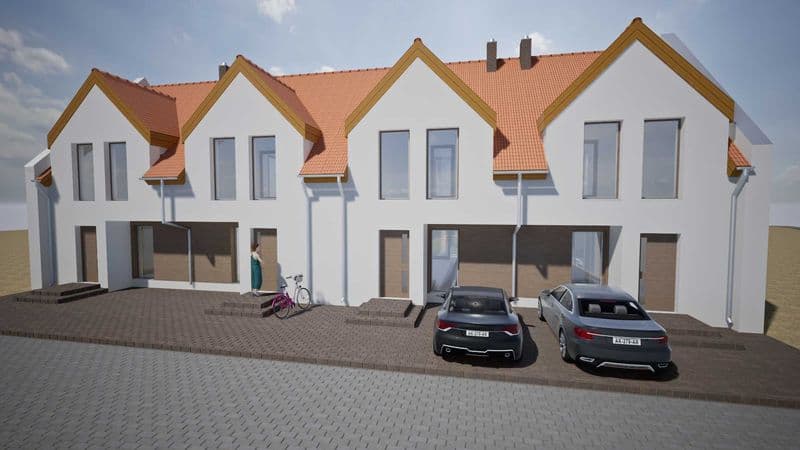 Sprzedam 4 domki w zabudowie szeregowej 77 m2  w cenie  ogród 107 m2