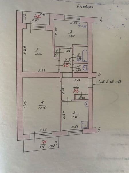 Продам 3-кімнатну квартиру, місто Бахмач