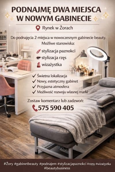 Podnajmę stanowiska w gabinecie kosmetycznym