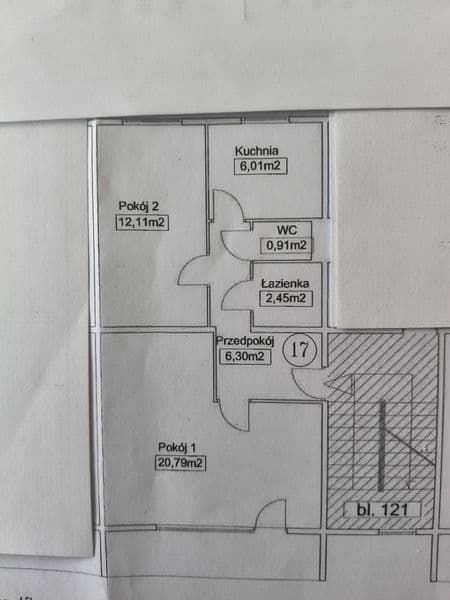 Mieszkanie 48,5m2  3 piętro