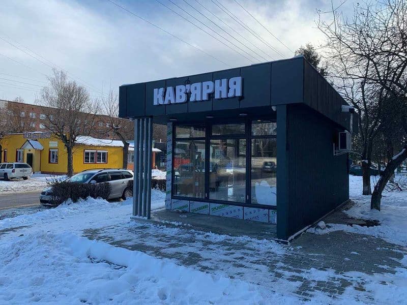 Комерційна побудова / кав’ярня з СІП панелей в Славутичі