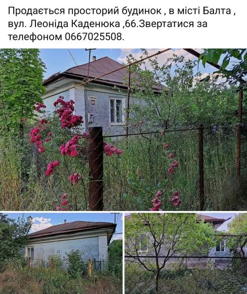 Продам будинок  в місті Балта телефонуйте