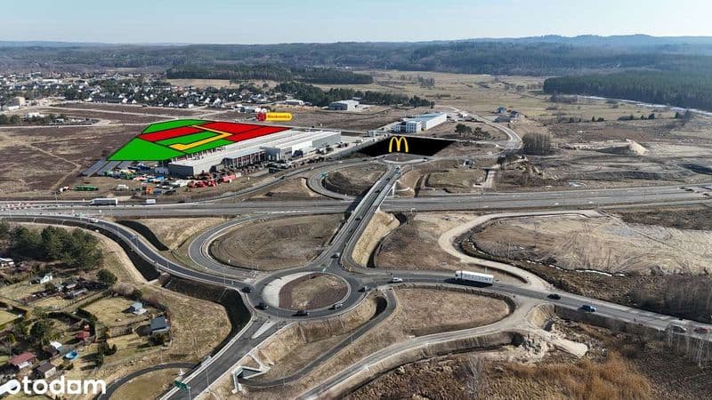 Działki inwestycyjne przy węźle S6 MPZP Biedronka McDonalds