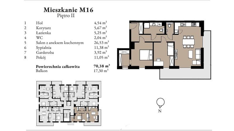 3-pokojowe mieszkanie z garderobą w sypialni | Krótka 10