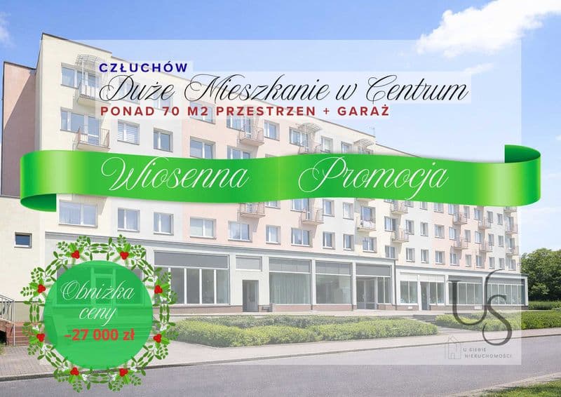 DUŻE mieszkanie dla Rodziny Z GARAŻEM - ponad 70 m2 - Centrum - WARTO!