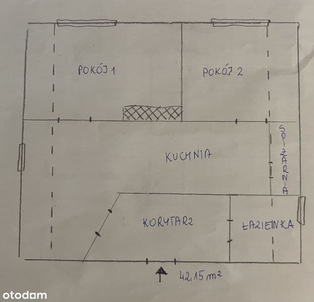 2-pokojowe mieszkanie w Rumi, osobna kuchnia, 42m3, negocjacja ceny