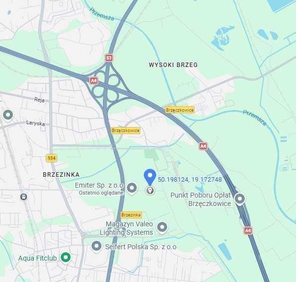 0,52ha przy A4 i S1, tereny przemysłowe przy 7R Mysłowice,350 pln/metr