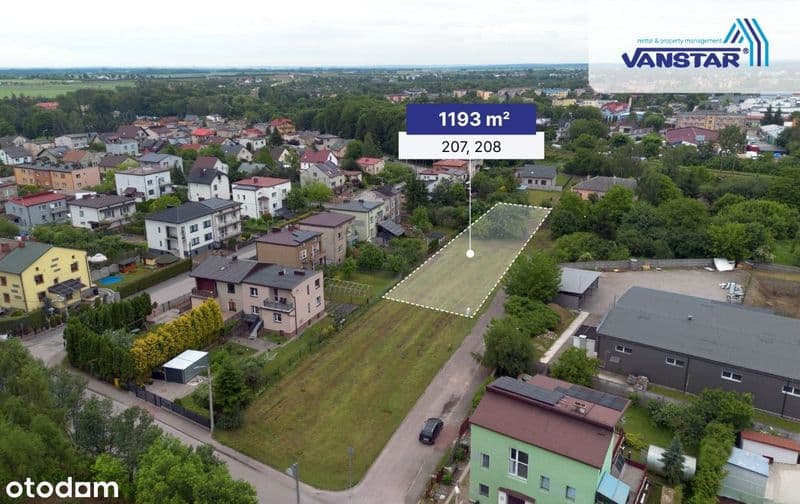 Działka pod wymarzony dom w Jędrzejowie – 1193 m² | ul. Konarskiego