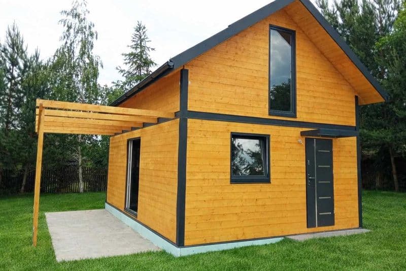 Dom szkieletowy, drewniany,  całoroczny, 70m2 z montażem w 8 godzin
