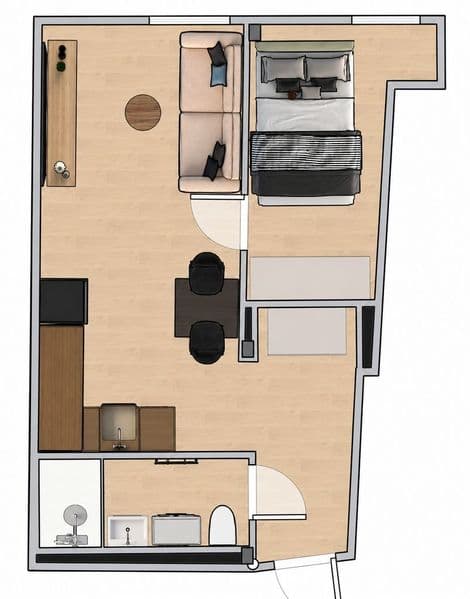 Gotowe do zamieszkania! Dwupokojowe | 26 m2 |