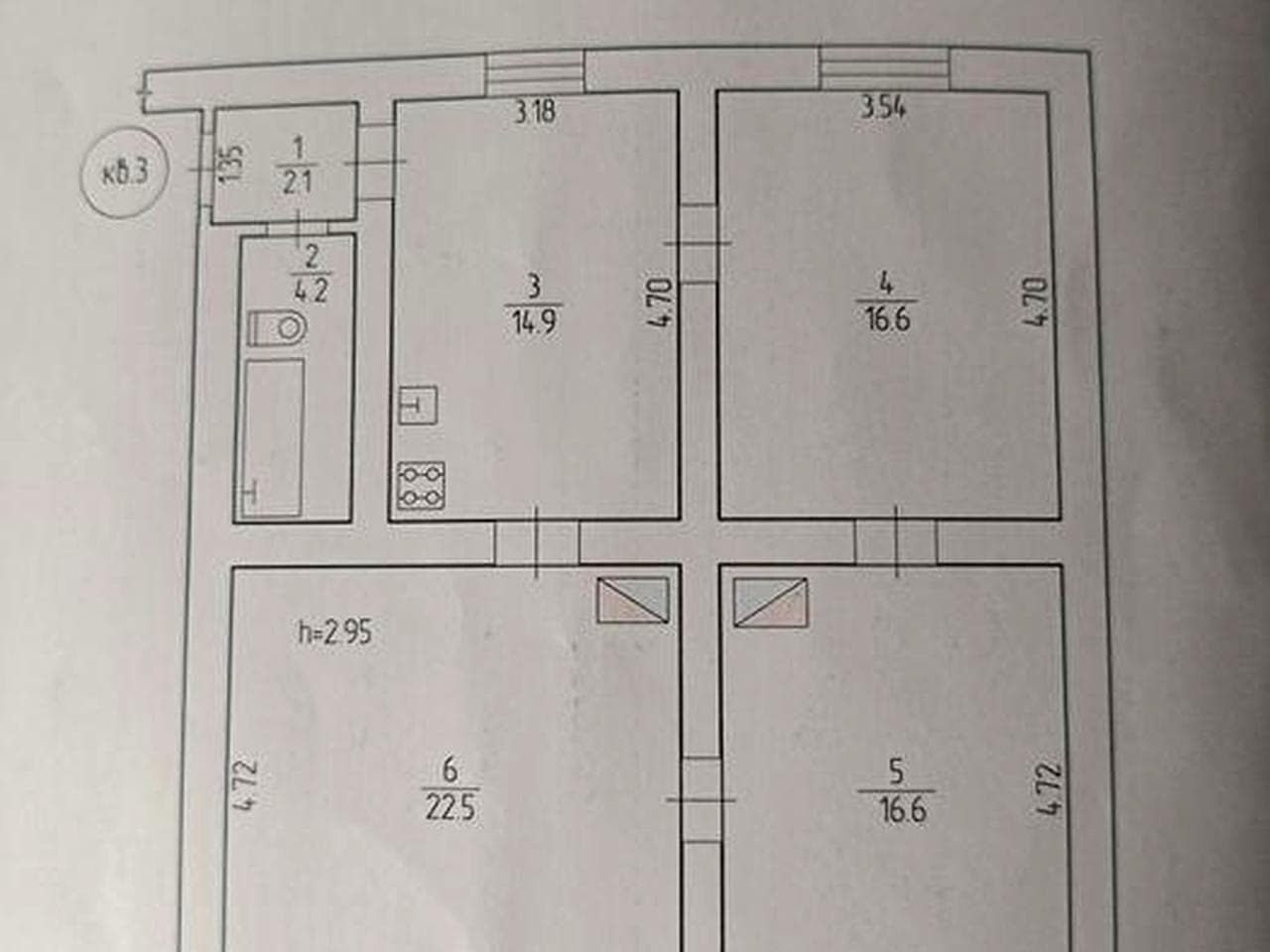 Продаж 3-квартири м.Сокаль, Львівська область ЖК комунальне підприємство