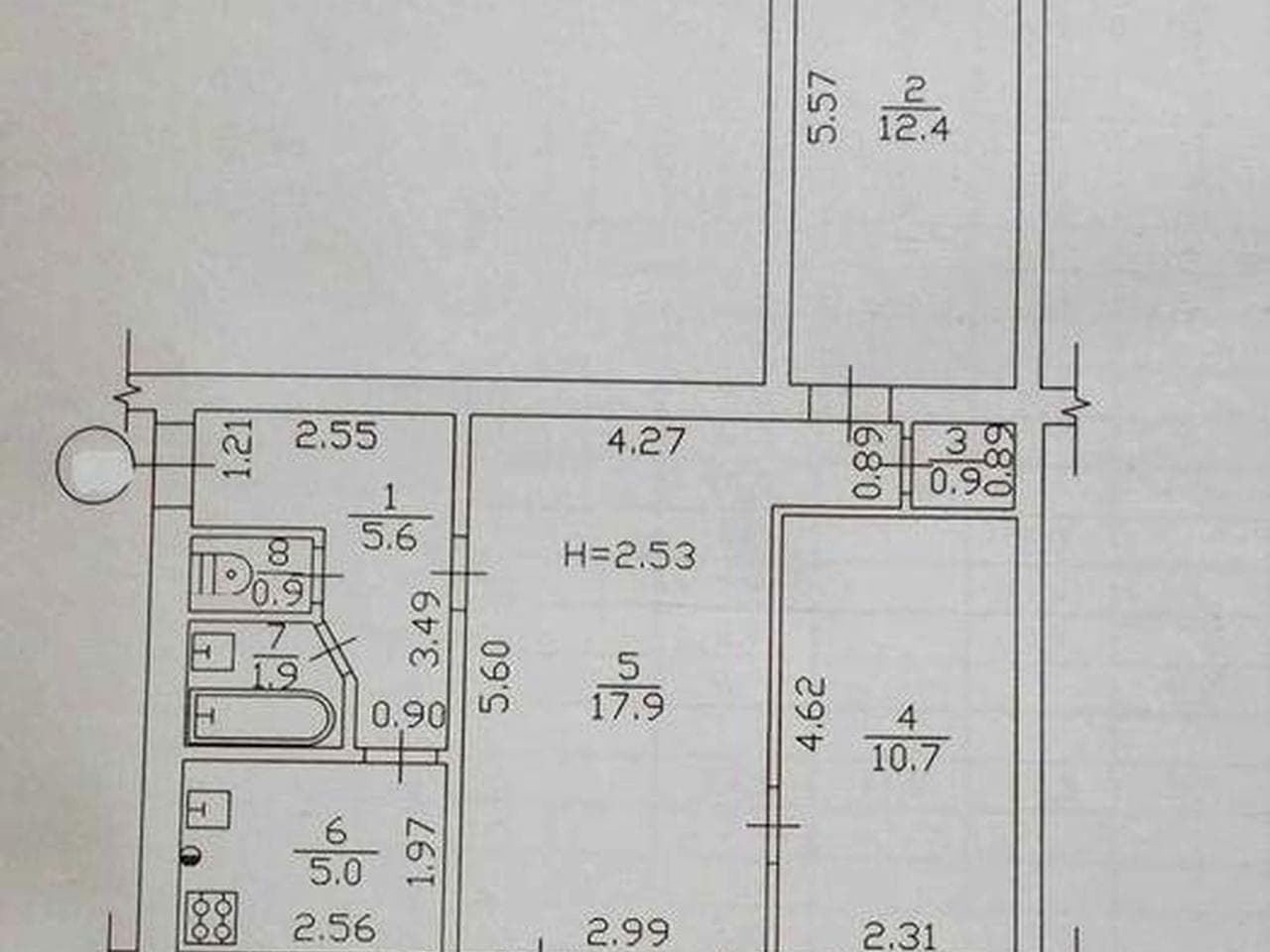 Продаж 3 кім квартири 4/5 пов Розд.кім зуп (Зигіна) 1хв вул Соборності №8766