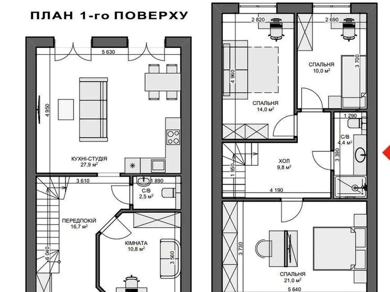 Таунхаус в Бучі з газом, біля Бучанського парку. Розтермінування.