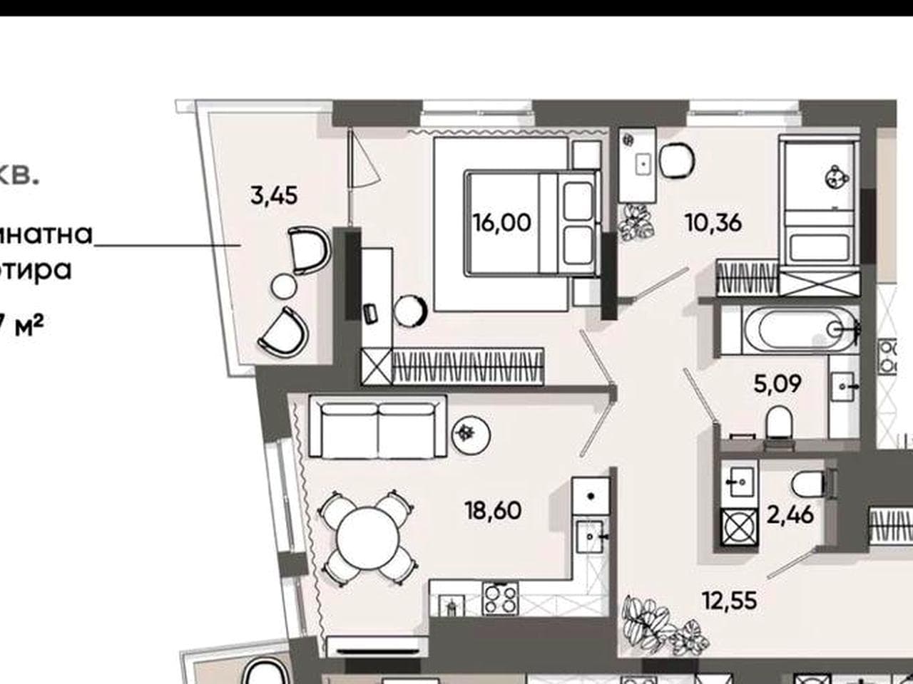 Продаж 2 кімнатної квартири в новобудові  ЖК Five Address, вул. Раковського-Зелена, Сихівський район. ЖК Five Address