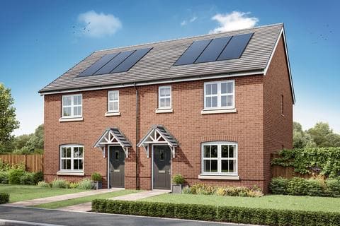 Semi-detached house - Plot 417, The Galloway at Hampton Green, Chamberhouse Crescent PE7