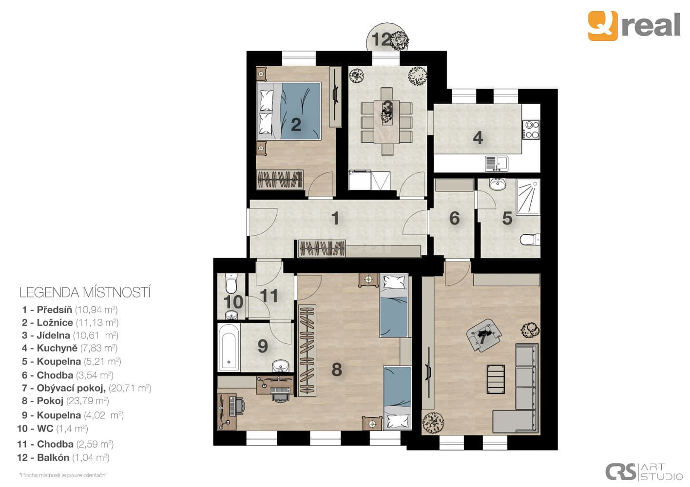 3 rooms, 113.0 m² in Liberec