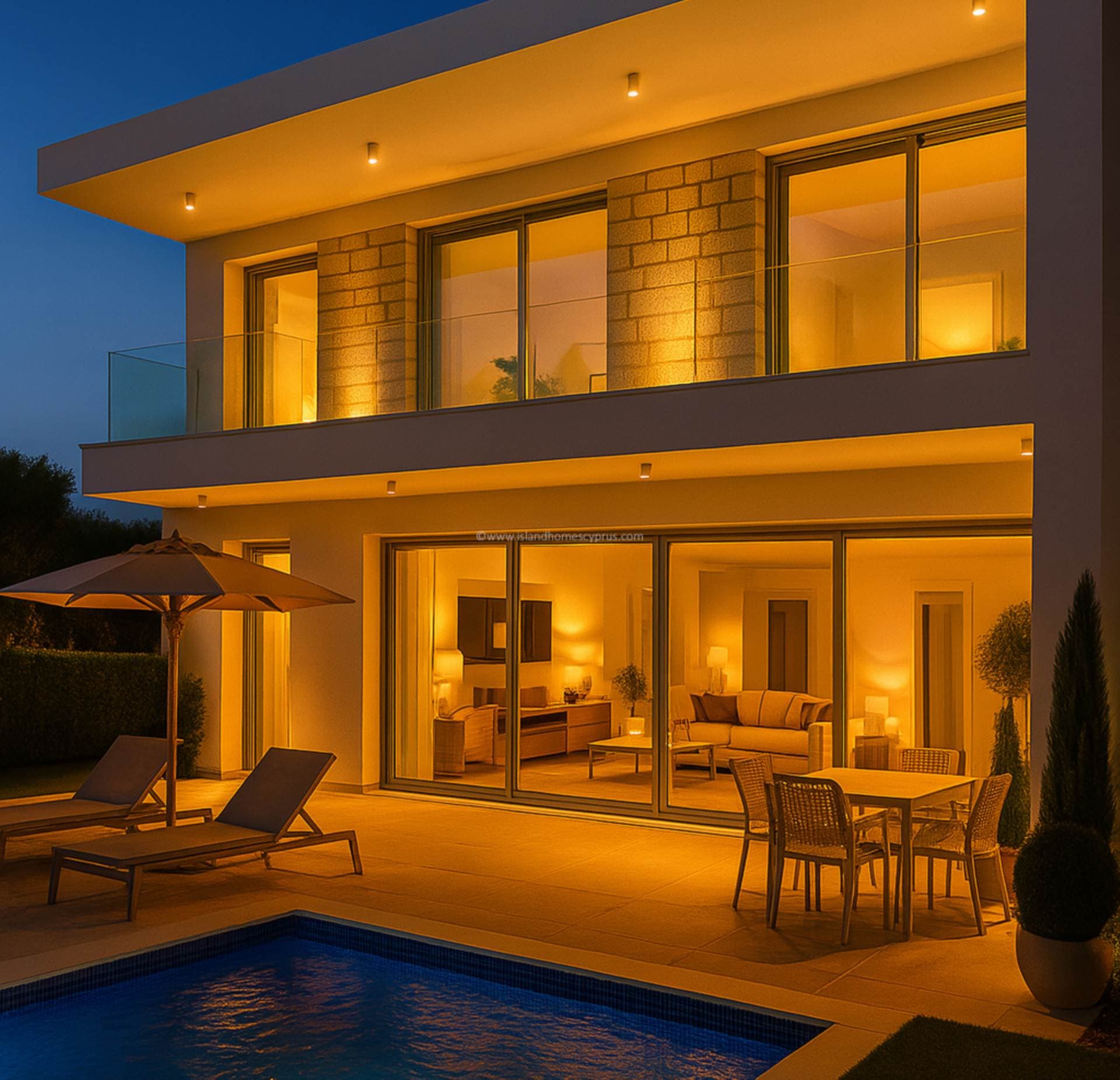 4 bedroom, 2 bathroom, fully furnished NEW BUILD villa with swimming pool in fantastic but quiet location just 600m to the beach in Protaras - BVV107DP