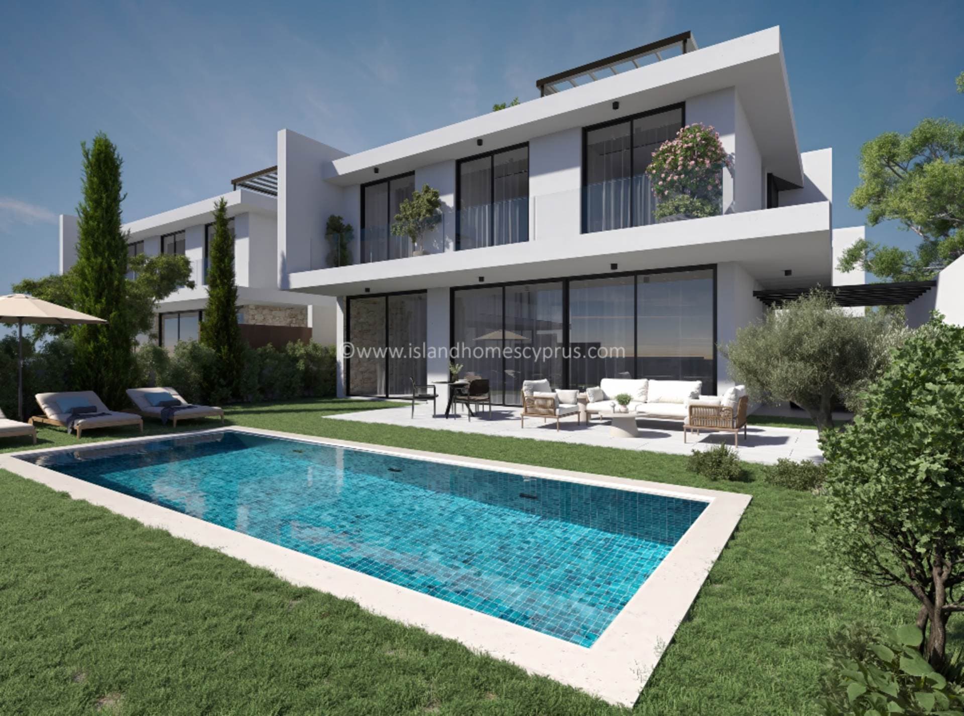 4 Bedroom, 3 bathroom NEW BUILD detached villa, with optional private SWIMMING POOL and optional ROOF TERRACE, located in Ayia Napa - EPA107DP