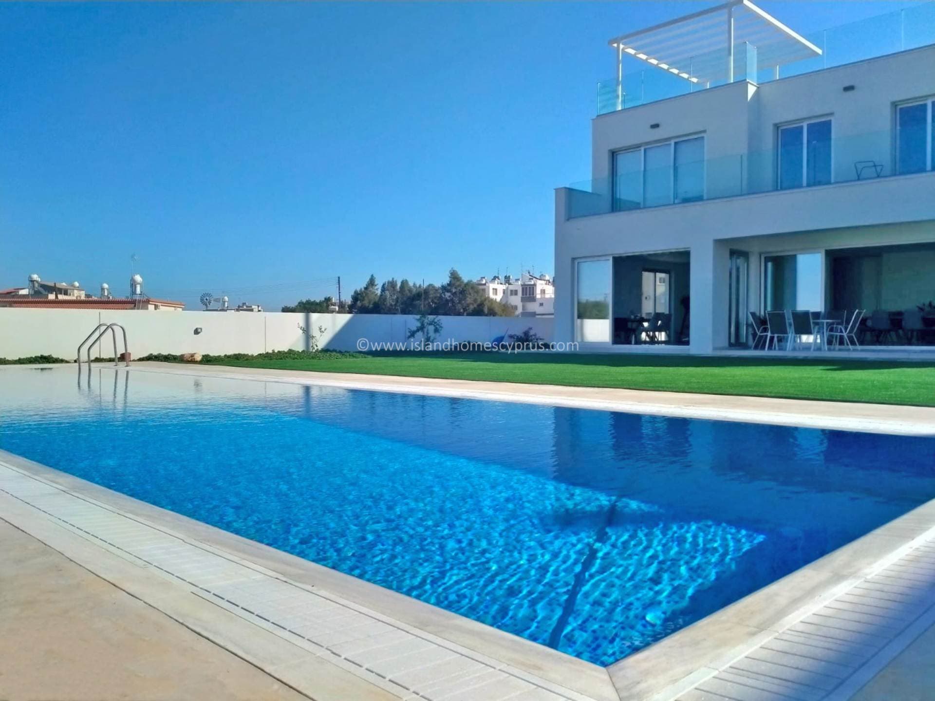 4 bedroom, 2 bathroom, 1 WC detached villa with private 15x4 SWIMMING POOL on a 800m2 plot, located in a quiet cul de sac with a convenient location in Paralimni   PAR217