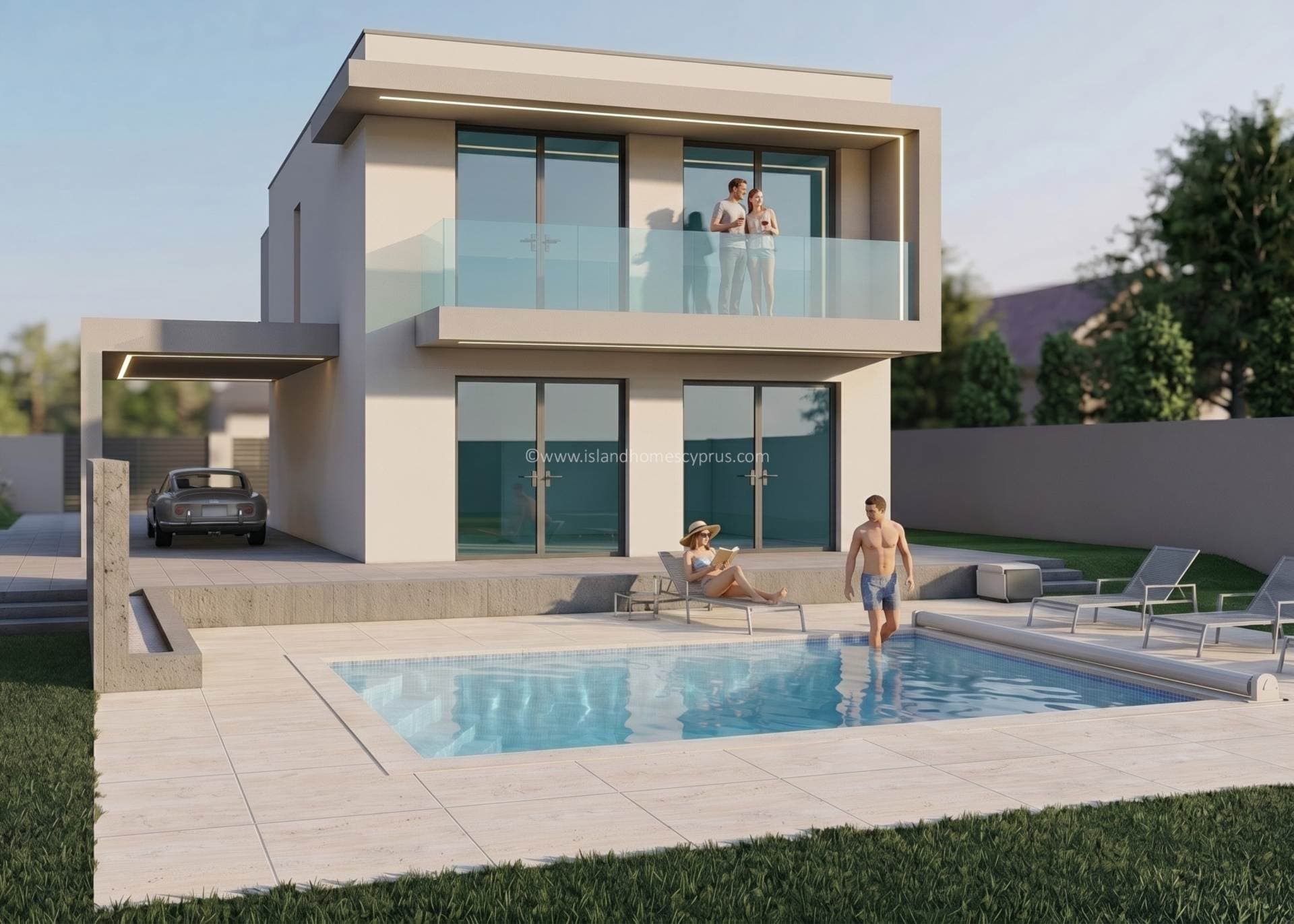 4 bedroom, 3 bathroom NEW BUILD detached villa, with optional private SWIMMING POOL set in a quiet yet convenient location in Sotira -  CLS101DP