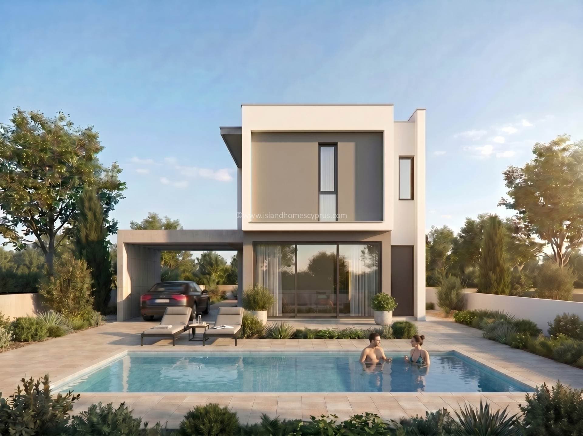 3 bedroom, 2 bathroom, 1 WC detached NEW BUILD villa with optional private SWIMMING POOL, ideally located in the traditional village of Frenaros -  CSF108DP