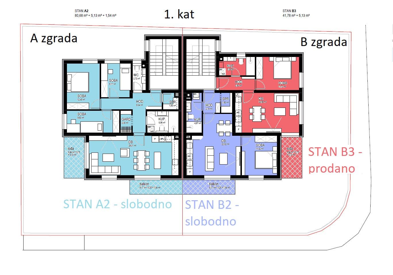 Stan: Bjelovar, 94.00 m2, A2_MPAC rezervirano