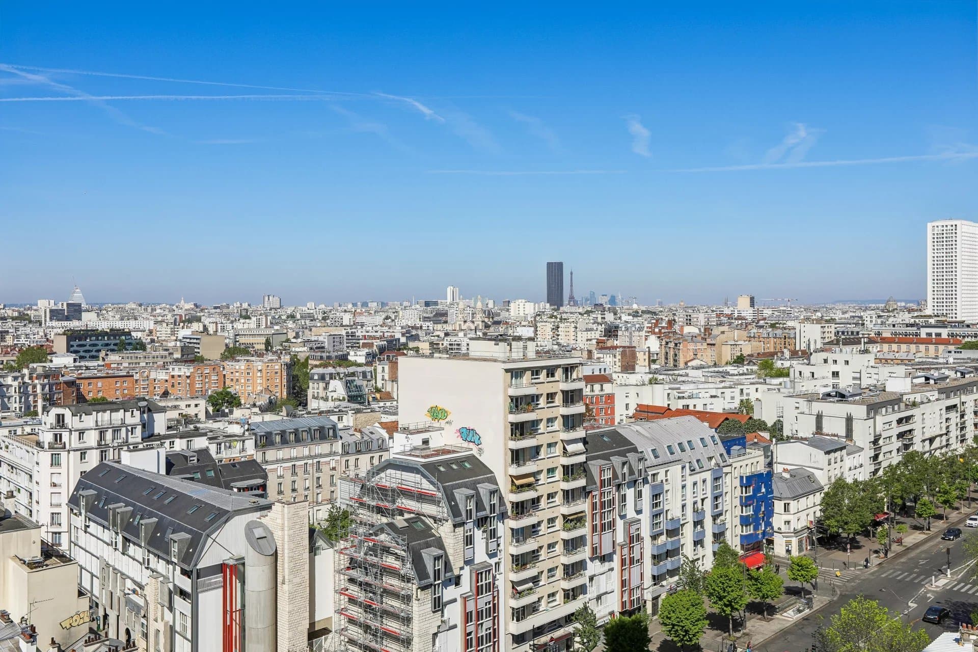 Tour Super Italie - Paris 13 - Superbe appartement familial de 3CH - 5P - Vue Tour Eiffel