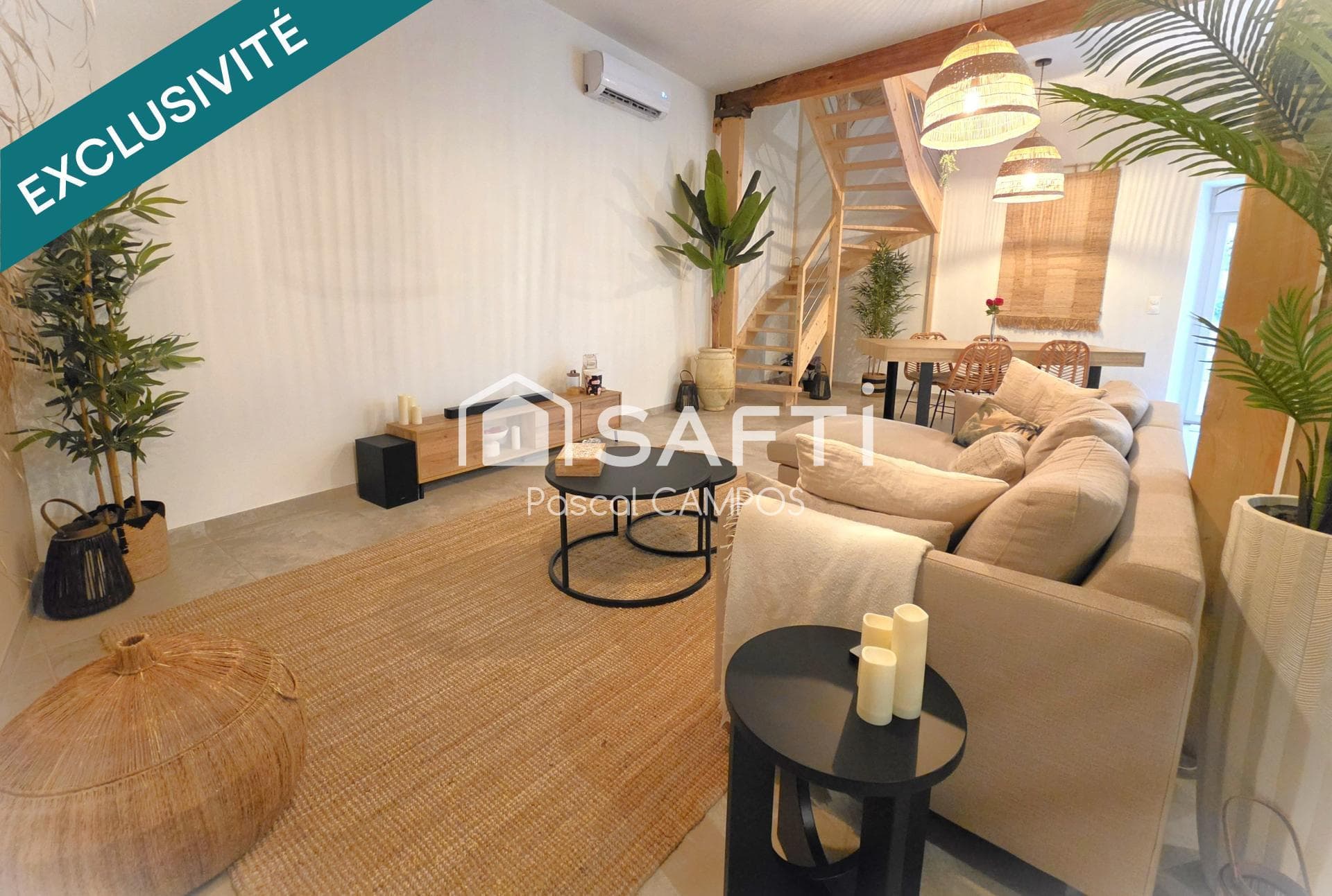 Maison de ville t5 de 151m² avec cour, entièrement rénovée