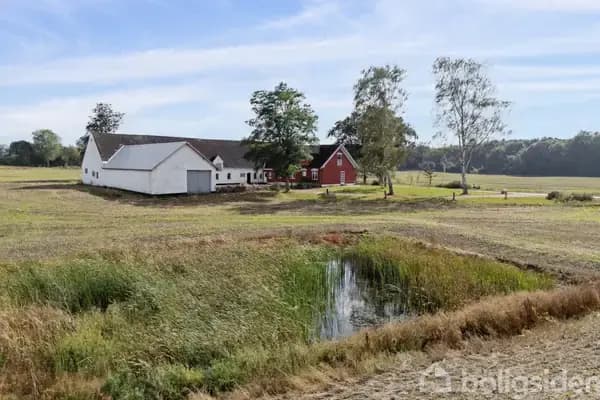 Landlig idyl med udsigt til marker